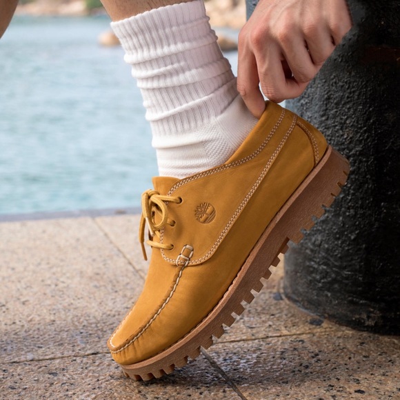 TIMBERLAND • Jackson’s Landing Oxford Wheat Nubuck Loafers MocToe Shoes - Picture 8 of 9